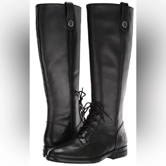 New Patricia Nash Black Leather Cavallo Lace-up Knee High Riding Boot, 7.5 - Picture 11 of 11